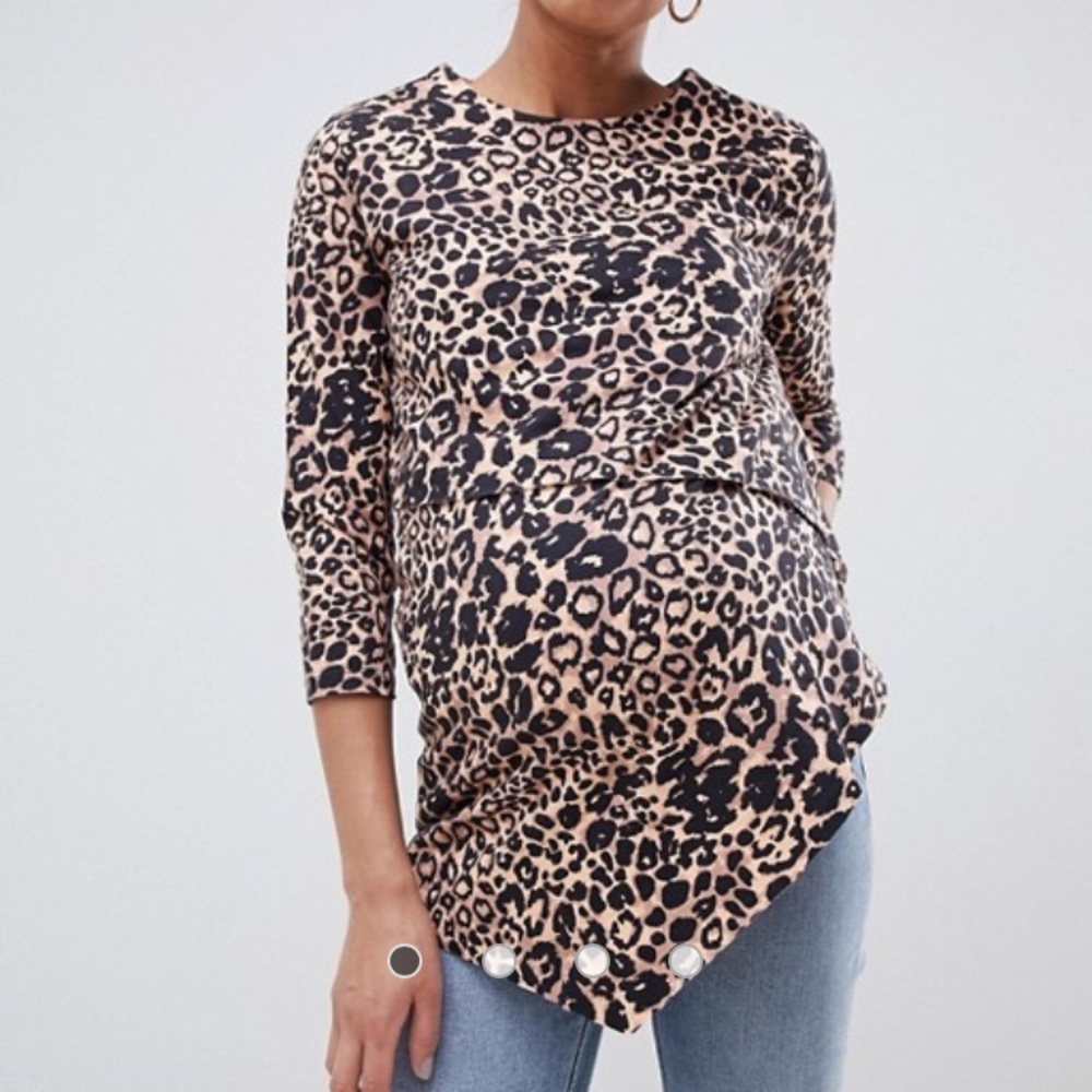 ASOS DESIGN maternity/nursing asymmetric top